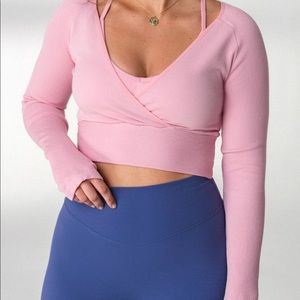 Rose Quartz Balance Athletica Infinity Wrap Top size M